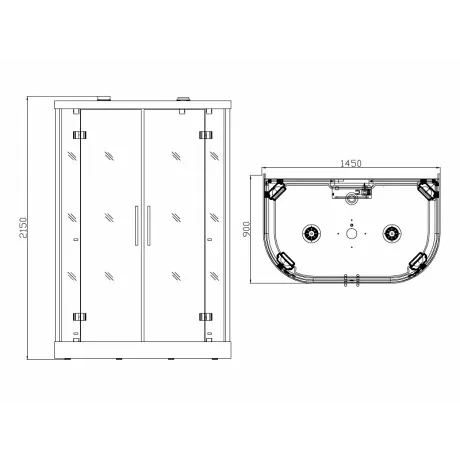 Душевая кабина Kvimol K015 - Фото 10
