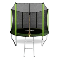 Батут с внешней сеткой и лестницей ARLAND 8FT (Light Green)