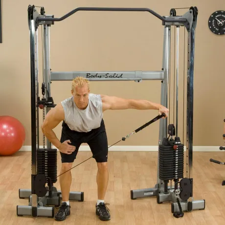 Сдвоенная блочная стойка Body Solid с двумя весовыми стеками по 72,5 кг - Фото 3