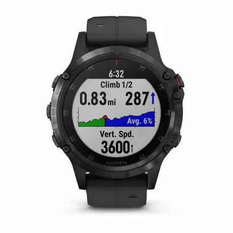 Мультиспортивные часы Garmin FENIX 5 PLUS SAPPHIRE черный - Фото 5