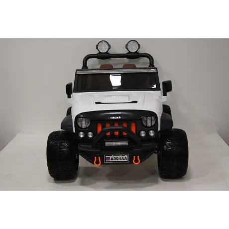 Электромобиль RiverToys Jeep A004AA WHITE - Фото 2