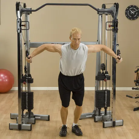 Сдвоенная блочная стойка Body Solid с двумя весовыми стеками по 72,5 кг - Фото 6