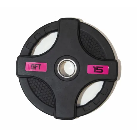 Штанга олимпийская OriginalFitTools 88 кг (диски с двумя хватами, черный гриф) - Фото 8