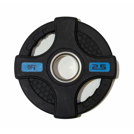 Штанга олимпийская OriginalFitTools 88 кг (диски с двумя хватами, черный гриф) - Фото 5