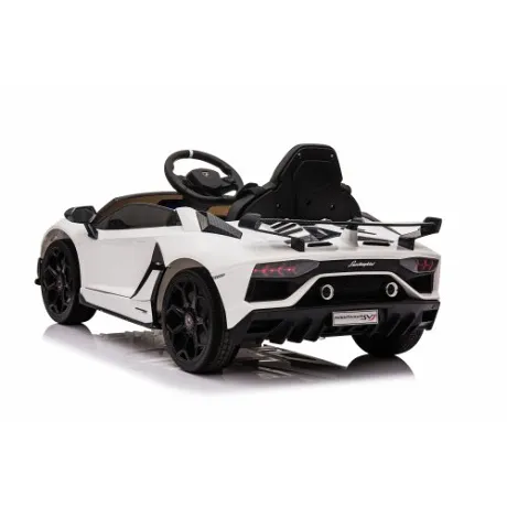 Детский электромобиль RiverToys Lamborghini Aventador SVJ (A333MP) белый - Фото 6