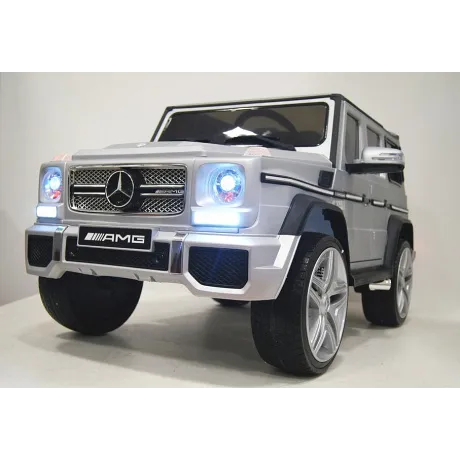 Электромобиль RiverToys Mercedes-Benz G65 AMG серый глянец - Фото 8