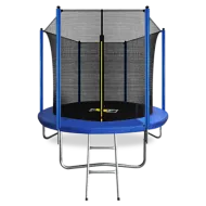 Батут с внутренней страховочной сеткой и лестницей ARLAND 8FT (Blue)