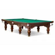 Бильярдный стол для пирамиды "Онега" (орех-пекан, 12 футов, 8 ног, 25мм камень, борт ясень)