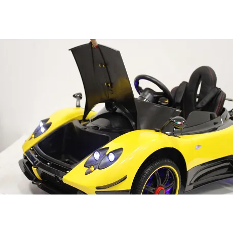 Электромобиль RiverToys PAGANI-ZONDA-CINQUE A009AA (желтый) - Фото 8