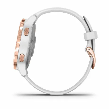 Смарт-часы с GPS Garmin VIVOACTIVE 4S белые с золотистым безелем - Фото 4
