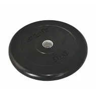 Диск обрезиненный Starfit BB-202, d=26 мм, черный, 5 кг