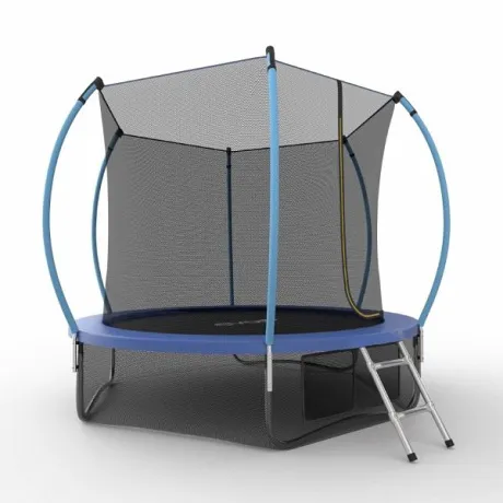 Батут с внутренней сеткой и лестницей EVO JUMP Internal 10ft (Blue) + нижняя сеть - Фото 2