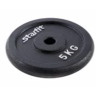 Диск чугунный Starfit BB-204 5 кг, d=26 мм, черный