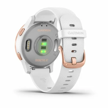 Смарт-часы с GPS Garmin VIVOACTIVE 4S белые с золотистым безелем - Фото 3