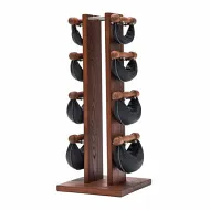 Набор гантелей с подставкой NOHrD Swing Turm ясень окрашенный 40 кг